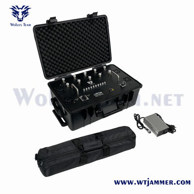 acheter 11 bandes 90W toutes fréquences roulettes de bagages brouilleur de signal portable pour le contrôle temporaire de la vie privée fabrication en ligne