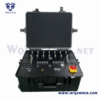 acheter Bloc 2G/3G/4G/WiFi/GPS de brouilleur de signal de valise de puissance élevée des canaux 400W 8 fabrication en ligne