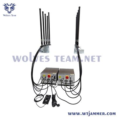 acheter 10 bandes 1000W brouilleur RF haute puissance avec antennes rotatives, fréquences personnalisables fabrication en ligne