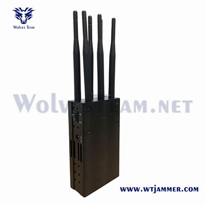acheter Le brouilleur portatif de signal de puissance élevée de la bande 18W 6 bloque toutes les fréquences 2G 3G 4G 5G WiFi GPS etc. fabrication en ligne