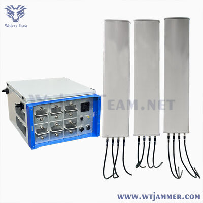 Acheter 300W 12 canaux brouilleur de signal extérieur étanche inhibiteur de signal de drone pour équipement de défense fabrication en ligne