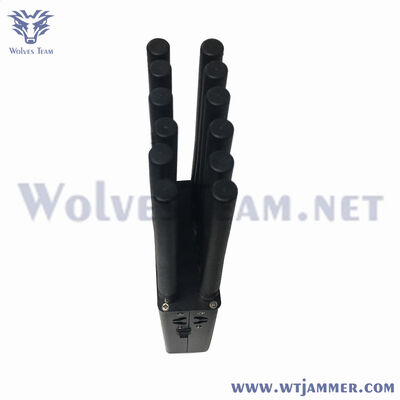 Acheter Sélectionnable 12 bandes 12W portable 3G 4G 5G télécommande brouilleur de signal de téléphone portable Wifi pour salles confidentielles fabrication en ligne