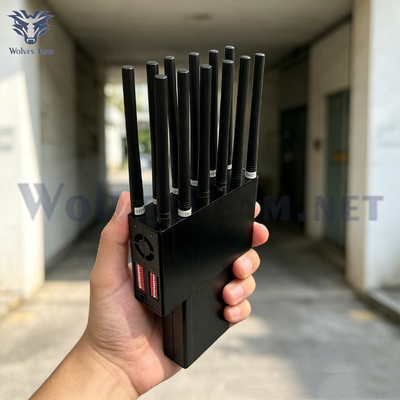 Acheter Brouilleur de signal de téléphone portable 2G 3G 4G 5G GPS portable réglable 12 antennes 12W puissant avec écran d'affichage numérique LCD fabrication en ligne