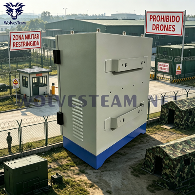 Acheter 300W 6 canaux brouilleur de signal omnidirectionnel étanche pour une couverture de 100-300m Brouilleur de signal anti-drone et de téléphone portable pour la sécurité périmétrique des camps des forces armées fabrication en ligne