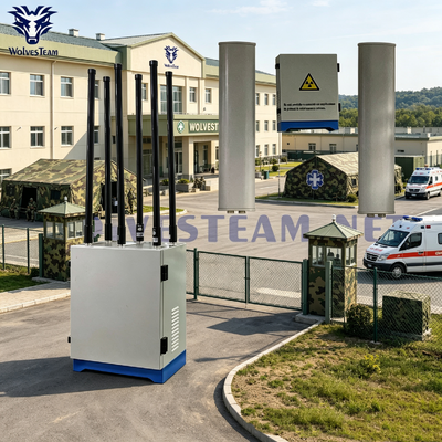 Acheter 6CH Disturbeur de signal omnidirectionnel étanche à l'eau à l'extérieur 100 ¢ 300m Couverture Anti-drone et bloqueur cellulaire pour les locaux hospitaliers sécurisés fabrication en ligne
