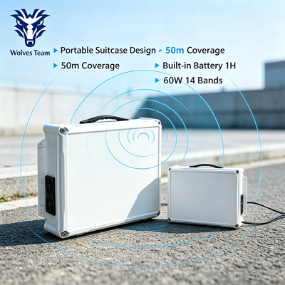 Acheter Brouilleur de signal de bureau 60W 14 canaux avec antenne omnidirectionnelle pour brouillage RF complet fabrication en ligne
