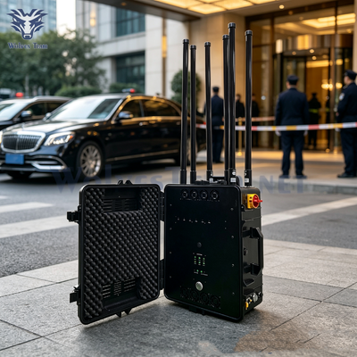 Acheter 500M brouilleur de signal sans fil télécommandé de haute puissance pour les forces armées pour la protection rapprochée VIP et l'escorte de convois fabrication en ligne