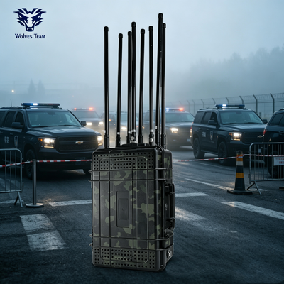 Acheter 500M Factory Télécommandé Haute Puissance Défense Brouilleur de Signal Sans Fil pour Sites Temporaires de Désamorçage de Bombes EOD fabrication en ligne