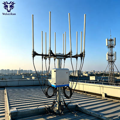 Acheter 400W 8 bandes IP65 étanche extérieur brouilleur de signal pour CDMA GSM DCS PCS 3G 4G LTE WiMAX WiFi VHF UHF fabrication en ligne