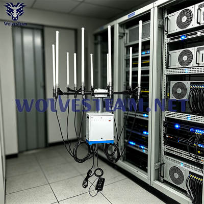 Acheter 400-800 W de haute puissance brouilleur de signal résistant aux intempéries IP65 extérieur 8 bandes 2G 3G 4G 5G WiFi VHF UHF 24 heures sur 24 et 7 jours sur 7 fabrication en ligne