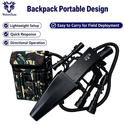 Acheter 120W 4-band brouilleur de drone de sac à dos avec batterie intégrée 1H pour le brouillage GPS WiFi pleine bande fabrication en ligne