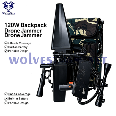 Acheter 120W Brouilleur de drone portable à dos 4 bandes GPS WiFi pour missions sur le terrain fabrication en ligne
