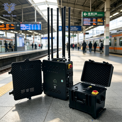 Acheter Cas de chariot à haute puissance de 600 W combiné avec brouilleur de couverture longue portée Canaux personnalisés pour le trafic piétonnier à forte fréquence fabrication en ligne
