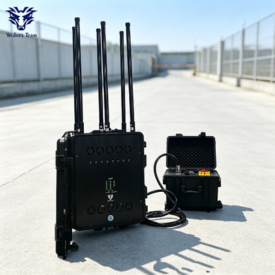 Acheter Brouilleur de signal combiné sur roulettes haute puissance 500-2000M longue portée, canaux de fréquence personnalisables pour les lieux de conférence de presse bondés fabrication en ligne