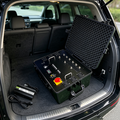 Acheter 300-500M Brouilleur de signal portable haute puissance, batterie rechargeable intégrée et antennes fabrication en ligne