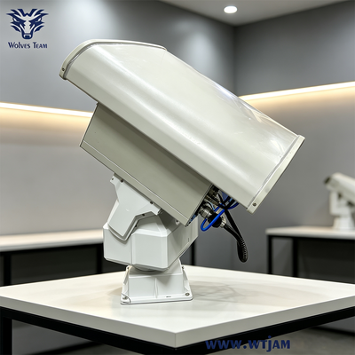 Acheter 600W High Power PTZ Drone Jammer avec couverture de fréquence à 6 bandes et antenne directionnelle fabrication en ligne
