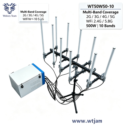Acheter Brouilleur de signal portable 500W 10 bandes pour la couverture des téléphones portables et du WiFi fabrication en ligne
