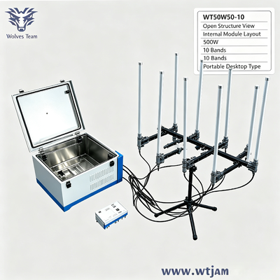 Acheter 500W 10 bandes brouilleur de signal portable léger pour 5G 4G 3G GSM DCS WiFi fabrication en ligne
