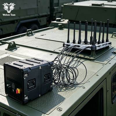Acheter brouilleur portatif de signal de téléphone portable de puissance élevée de brouilleur de bombe de véhicule de forces armées de 600W 12 bandes fabrication en ligne