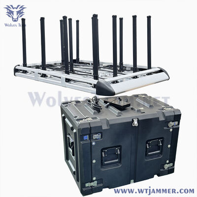 Acheter 500M 12 bandes véhicule monté brouilleur de signal de haute puissance Portable bloqueur de signal RF pour convoi VIP et déploiement de sécurité mobile sur le terrain fabrication en ligne