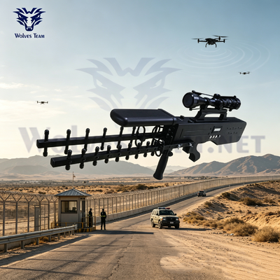 Acheter Pistolet de brouillage RF portable anti-drone 30W, couverture efficace maximale de 500 mètres pour les zones frontalières fabrication en ligne