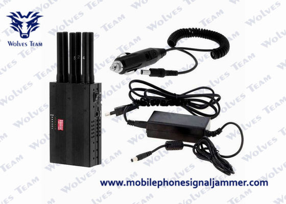 6 brouilleur sélectionnable de téléphone portable de GSM CDMA 3G 4G d'antennes mini