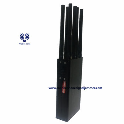 Brouilleur portatif de signal de téléphone portable de l'antenne 10 PCS CDMA 3G 4G 5G WiFi brouilleur de signal GPS