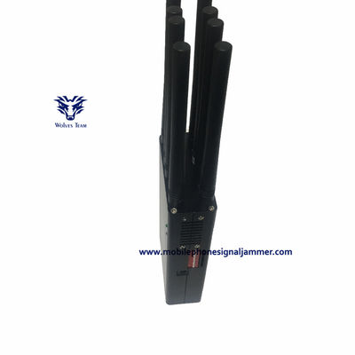 Brouilleur portatif de signal de téléphone portable de l'antenne 10 PCS CDMA 3G 4G 5G WiFi brouilleur de signal GPS