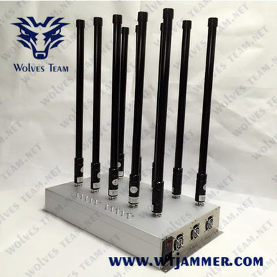 Brouilleur GPS WiFi de signal de téléphone portable de la fréquence ultra-haute GSM 3G 4G 5G de VHF/utilisation de lieu de réunion brouilleur de Bluetooth Lojack