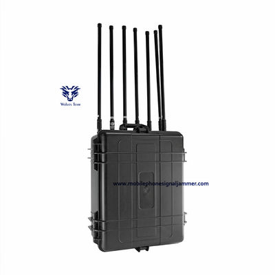 Alliage d'aluminium de grand de bombe puissante brouilleur de signal enfermant le brouilleur de signal de commande de GPS rf de téléphone portable d'IED