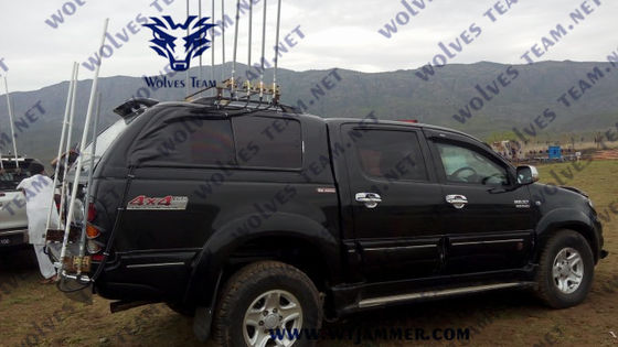 Brouilleur militaire de bombe de VIP WIFI2.4G 5.8G 600m 500W IED