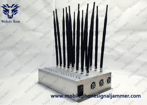 Brouilleur réglable de GSM 4G 5G 315/433MHz de brouilleur de signal de téléphone portable d'antennes du dresseur 22 de signal de généralistes de WIFI