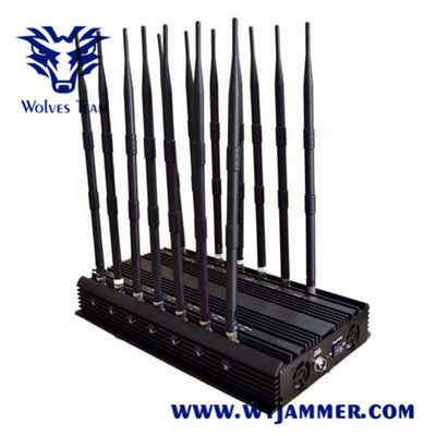 18 lieu de réunion d'intérieur d'examen de brouilleur de signal de VHF GPS de fréquence ultra-haute de GSM 3G 4G 5G WiFi de bandes 50 mètres de gamme
