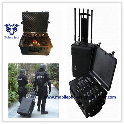 brouilleur portatif de signal de GPS WiFi 2.4G des bandes 250W 8