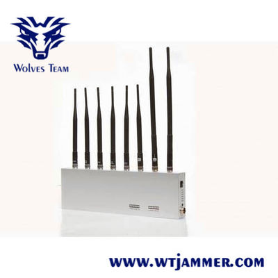 10 bandes 16 watts de 3G 4G GPS WiFi LoJack de VHF de fréquence ultra-haute de brouilleur de signal