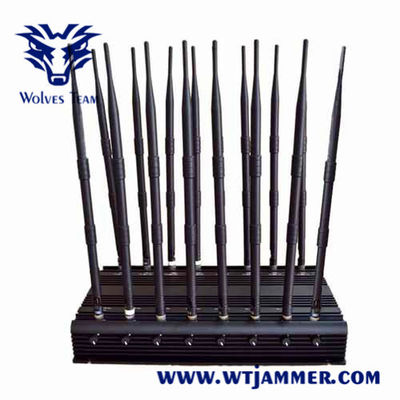 18 antennes 60M tous dans un brouilleur de signal de téléphone portable de GPS WiFi