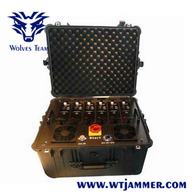 Le Portable 8 réunit le brouilleur de bombe de GPS 2G 3G 4G GSM 530W RCIED IED