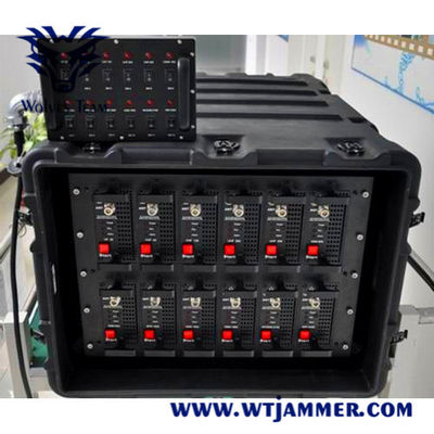 acheter 6 bandes GSM CDMA GPS WIFI5.8G Signal de drone militaire 1500 mètres 300W Détecteur de bombes fabrication en ligne