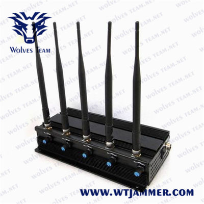 5 brouilleur du téléphone portable 40m 12W GPS d'antennes