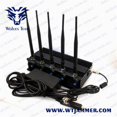 5 brouilleur du téléphone portable 40m 12W GPS d'antennes
