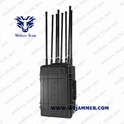 brouilleur portatif de signal de téléphone portable de 500m 300W Wifi GPS