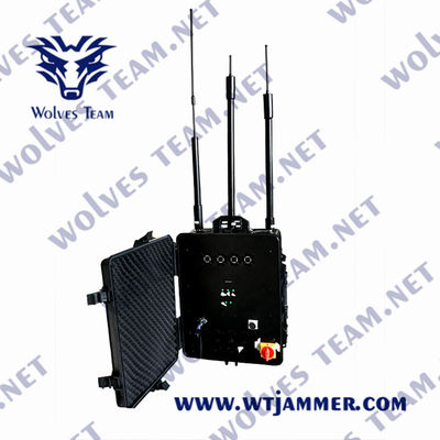 Brouilleur extérieur imperméable de prison de signal d'UAV de bourdon de brouilleur de signal de téléphone portable de puissance élevée de WIFI5.8G GPS
