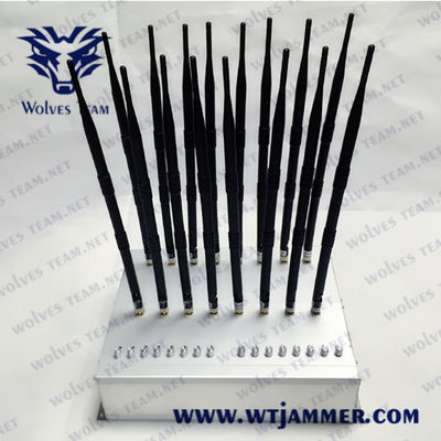 16 brouilleur de téléphone portable des antennes 3G 4GLTE 4GWimax 35W