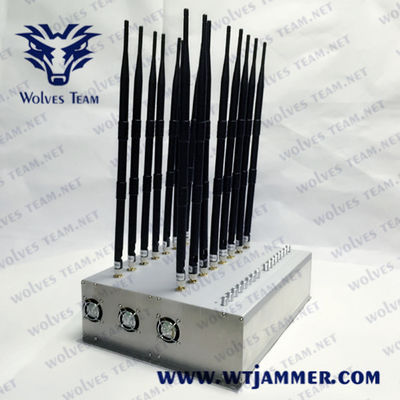 16 brouilleur de téléphone portable des antennes 3G 4GLTE 4GWimax 35W