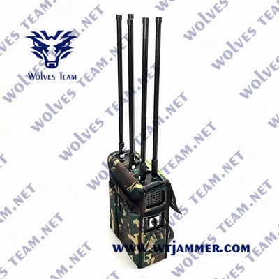 brouilleur imperméable d'UAV de sac à dos de puissance élevée de 2000M de GPS WIFI5.8G de bourdon de brouilleur durable de signal
