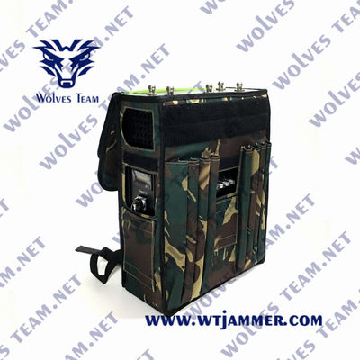 Brouilleur militaire de signal de bourdon de GPS WIFI5.8G de puissance élevée de brouilleur de sac à dos de sécurité de protection de VIP