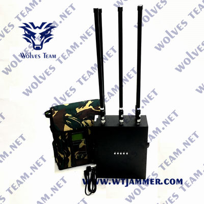 Brouilleur imperméable d'UAV de sac à dos de puissance élevée de GPS WIFI5.8G de bourdon de brouilleur militaire durable de signal