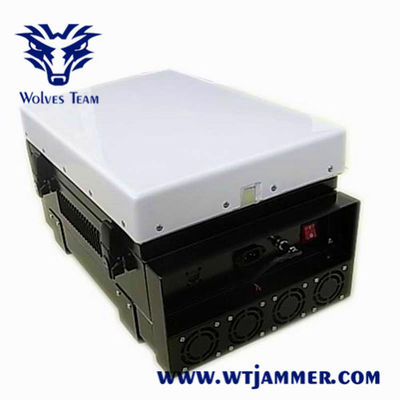 Brouilleur extérieur imperméable militaire de bourdon d'UAV de signal du Portable rf GPS WIFI de la puissance 350W élevée
