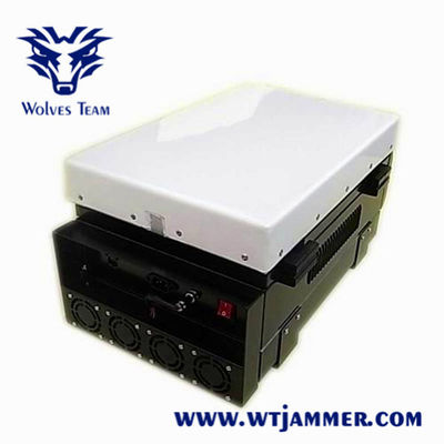 Brouilleur extérieur imperméable militaire de bourdon d'UAV de signal du Portable rf GPS WIFI de la puissance 350W élevée
