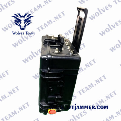 Brouilleur extérieur imperméable militaire de bourdon d'UAV de signal du Portable rf GPS WIFI de 8 bandes
